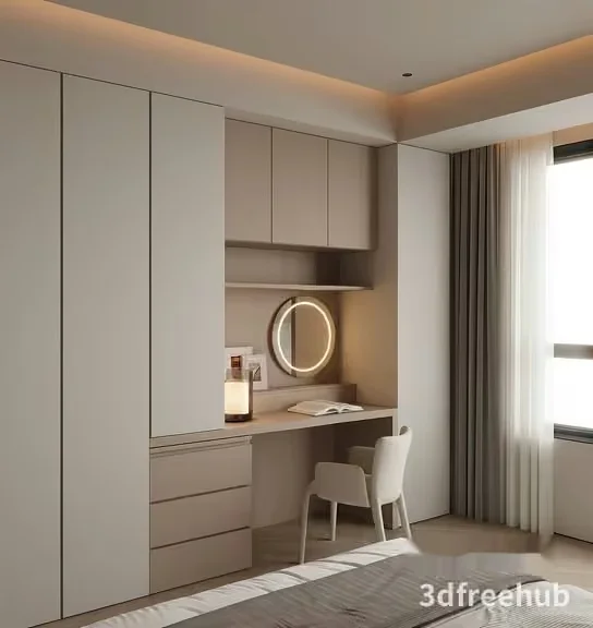 Modern Light Desk 3D Model – 22952 – VRAY Render