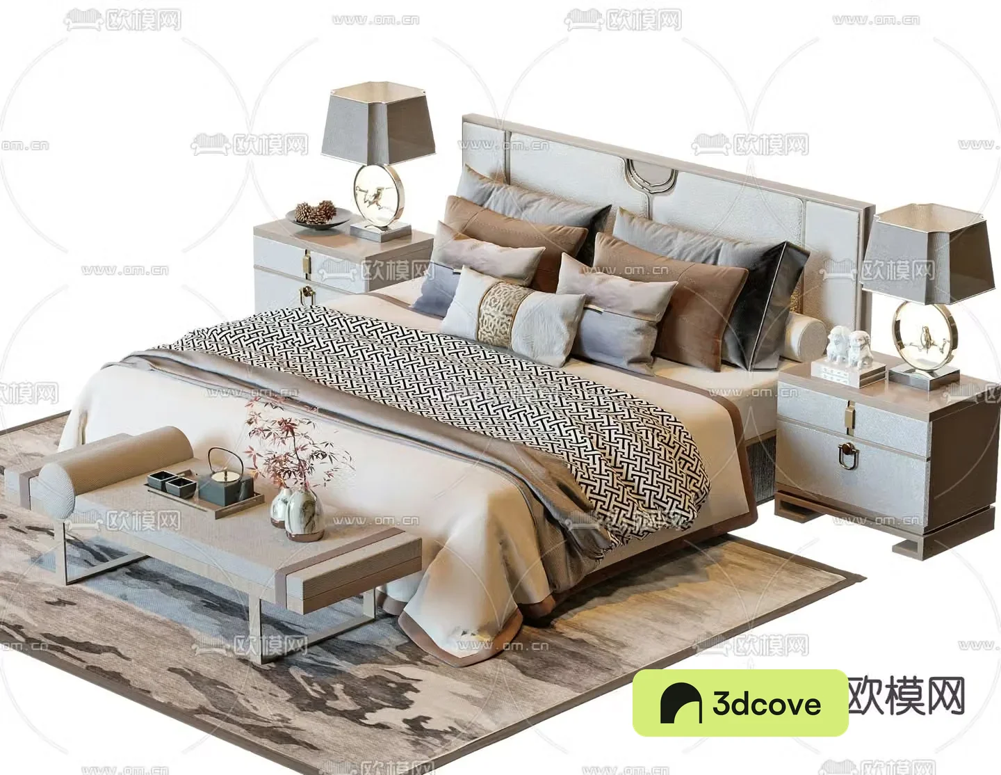 New Chinese style double bed