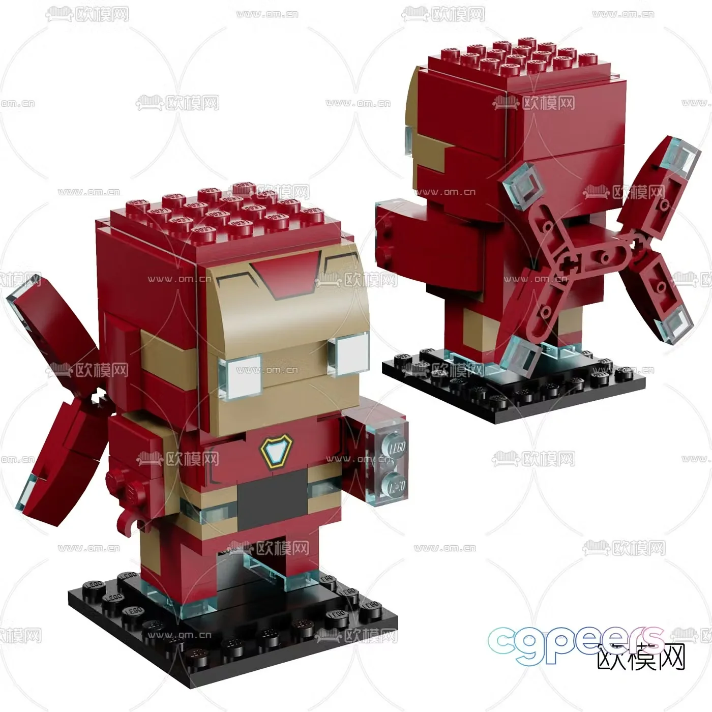 Modern Iron Man toy 3d model