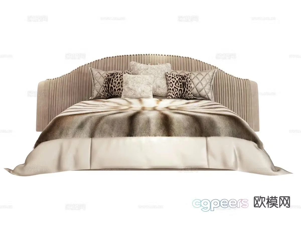 roberto cavalli-Smoking- modern double bed 3d model