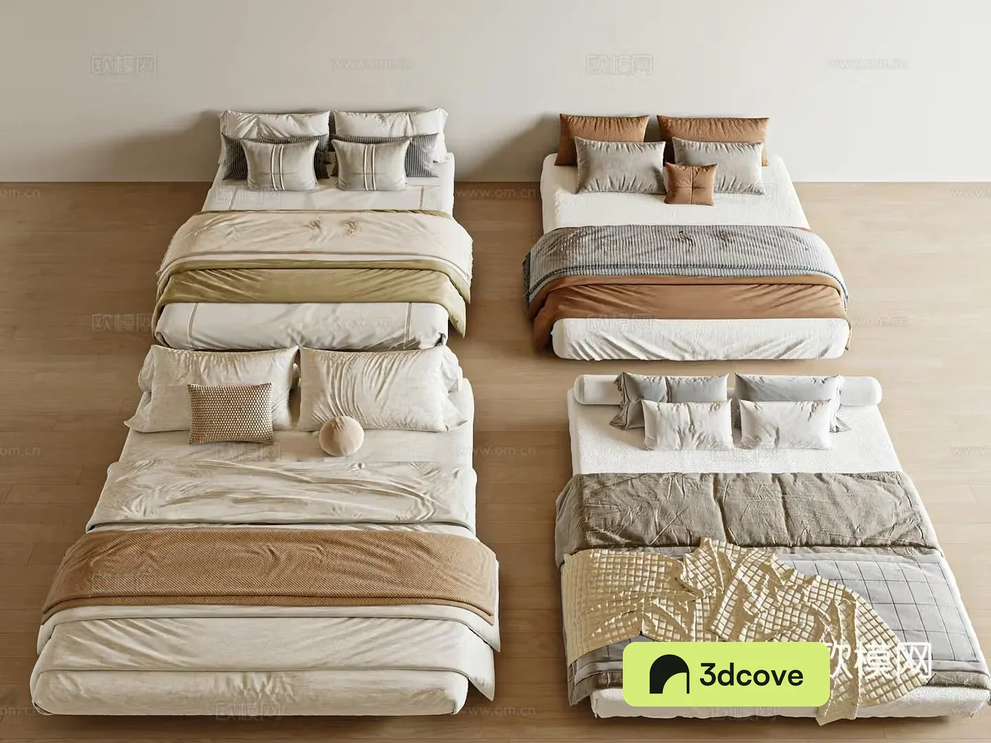 Tatami double bed fabric bed