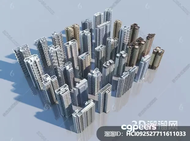 3D Cityscape 3D Model – 288 – VRAY Render