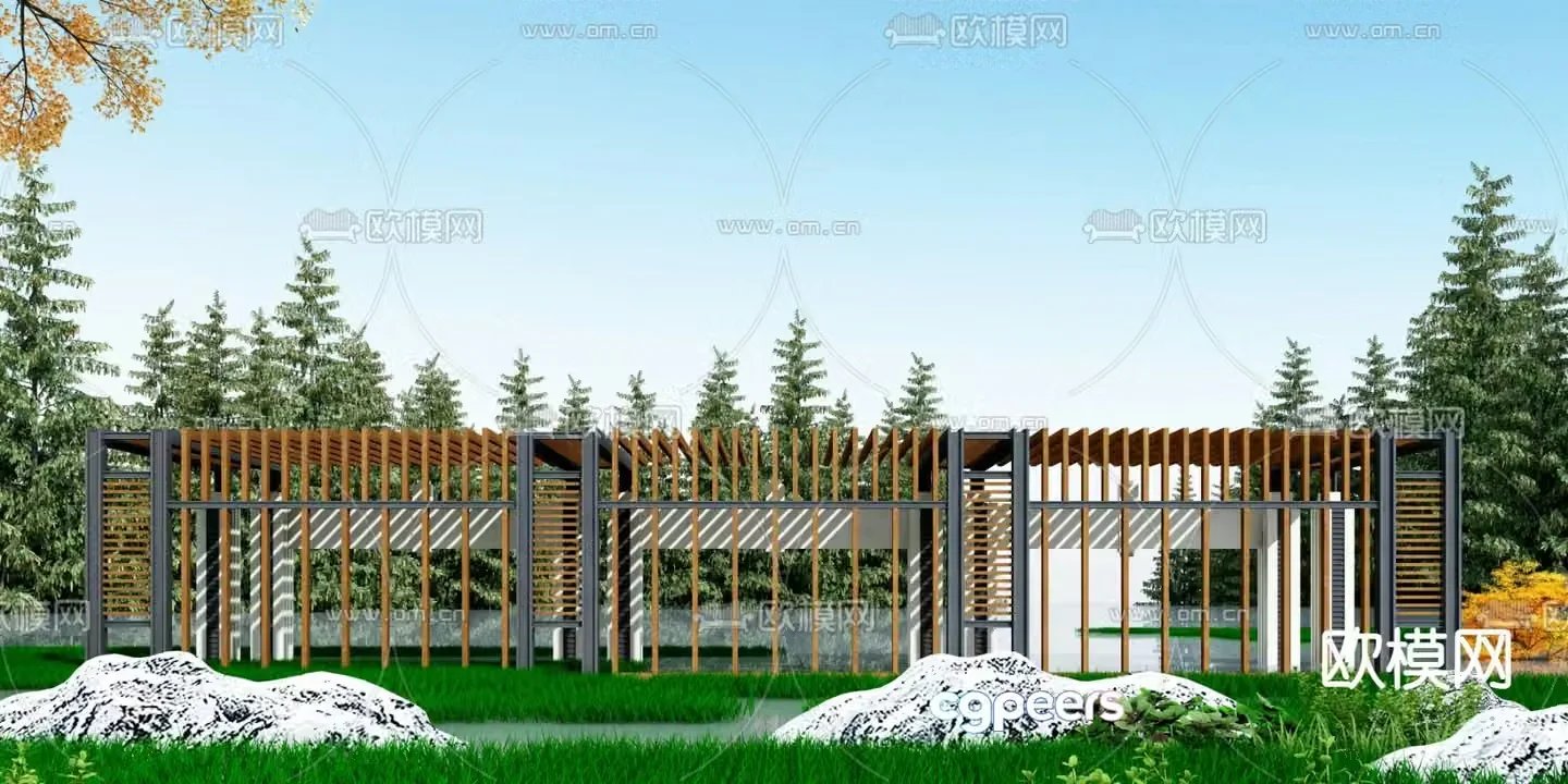 Modern gallery frame 3d model