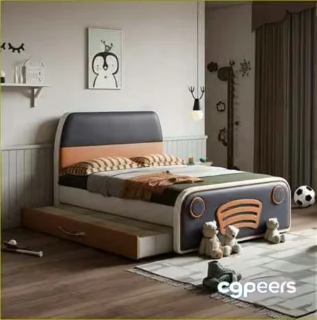 Cozy Children’S Bedroom 3D Model – 8545 – VRAY Render