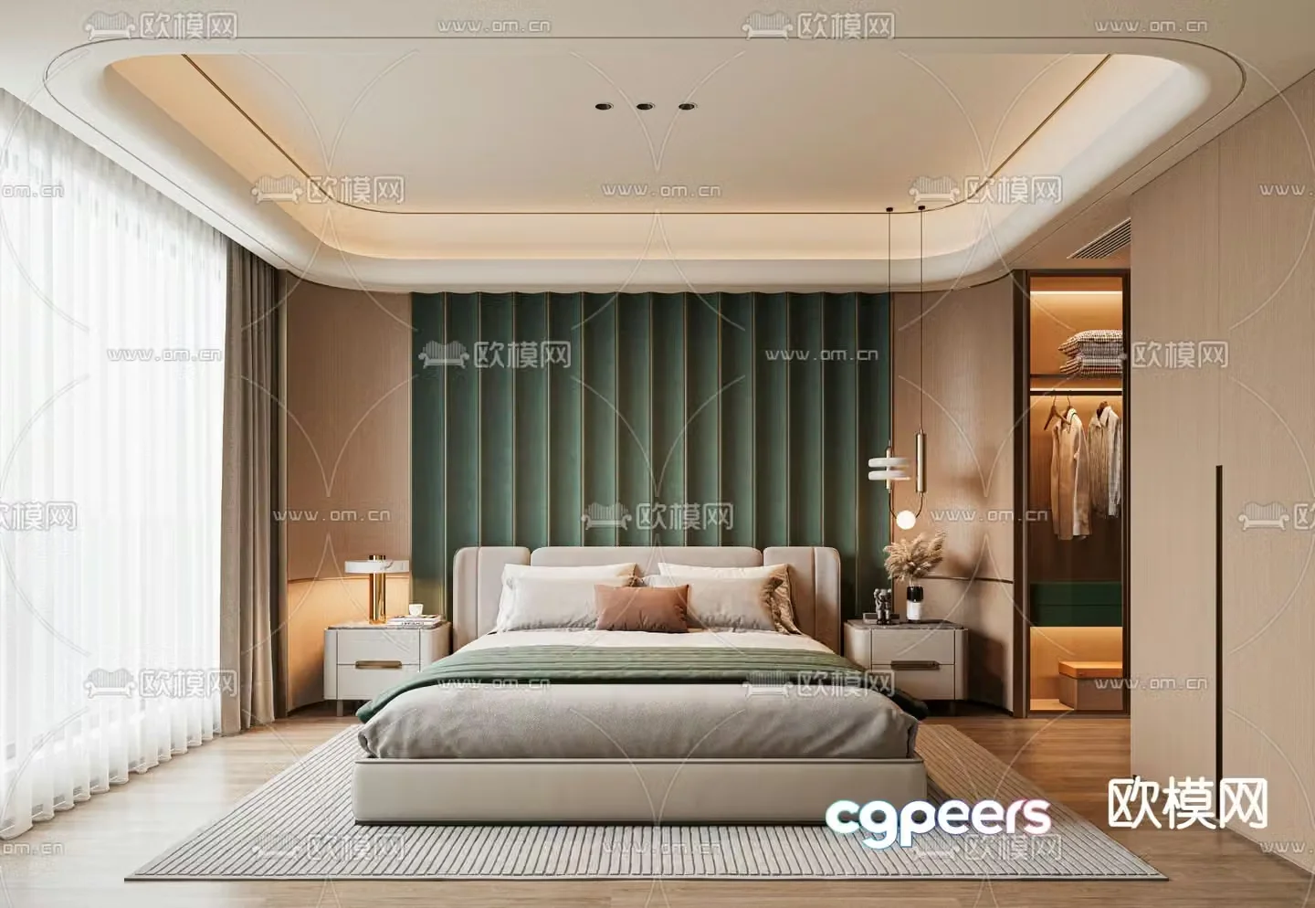 Modern bedroom master room 3d model