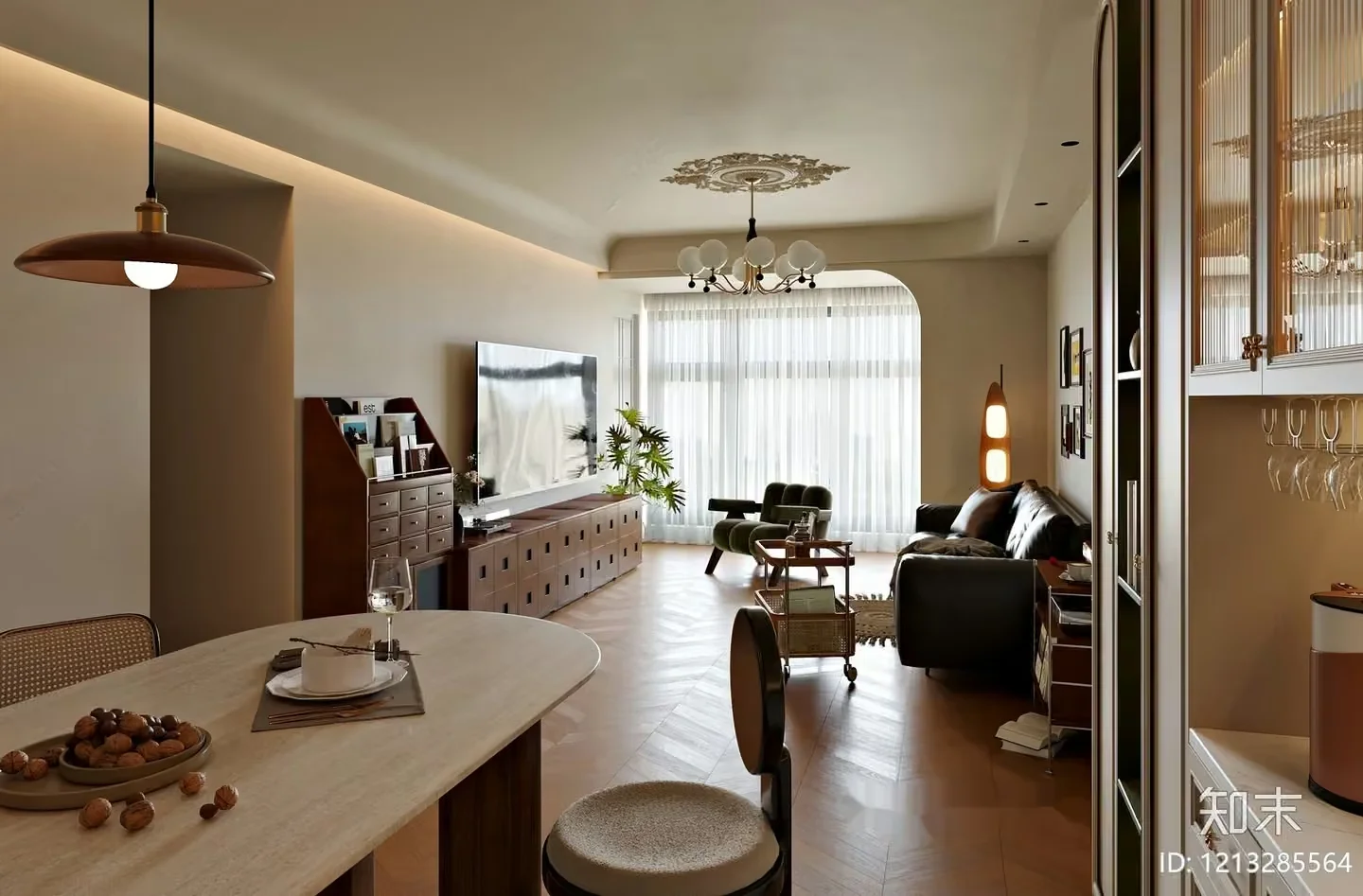 A Modern Living Room 3D Model – 5847 – VRAY Render