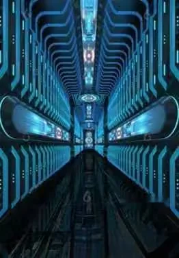 Blue Futuristic Corridor 3D Model – 21703 – VRAY Render