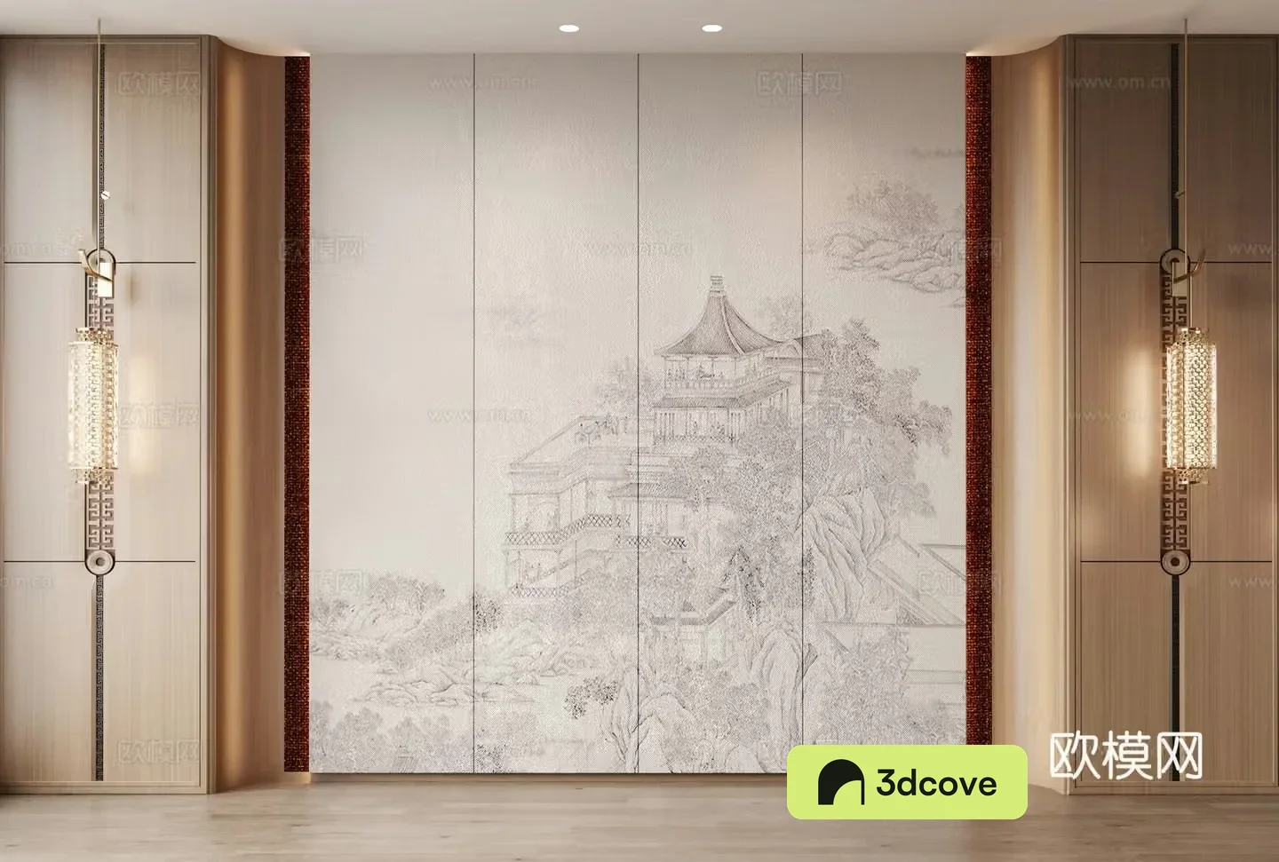 New Chinese style background wall