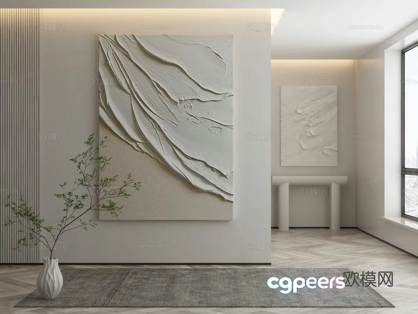 Modern Wasabi Hanging Painting Oil Painting 3D Model