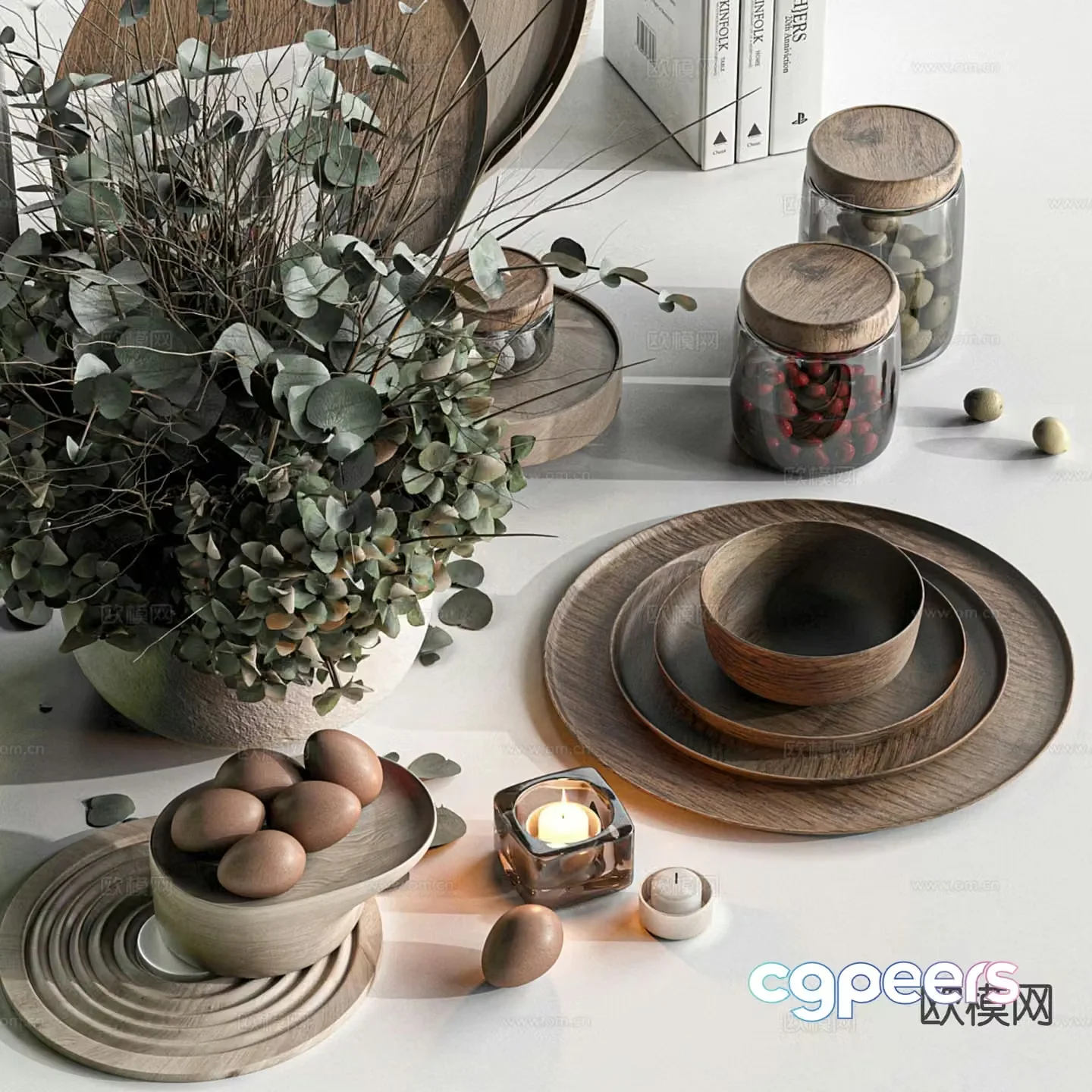 Modern tableware seasoning bottle kitchen ornaments 3d model