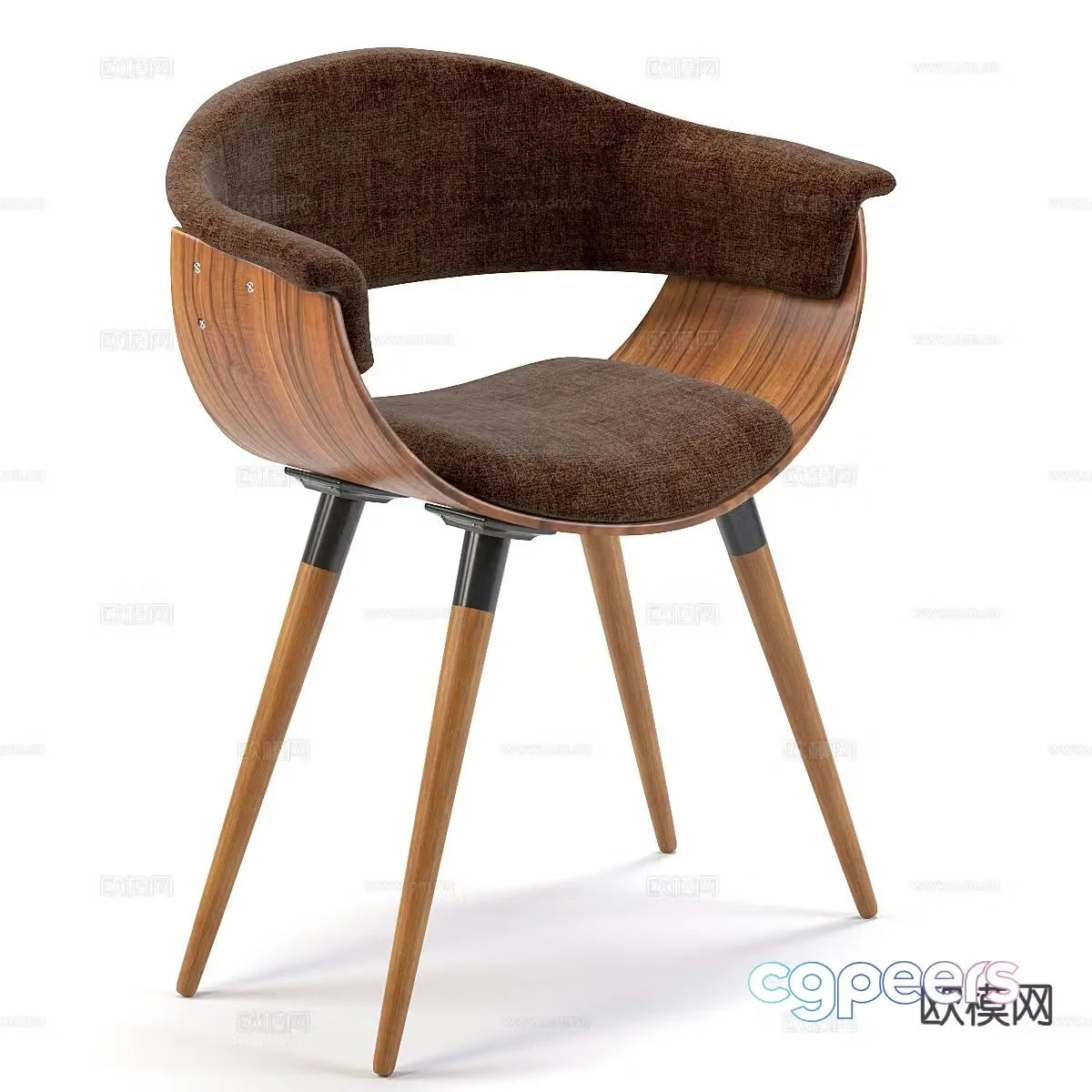 Medieval style chair dining chair single chair 3d model