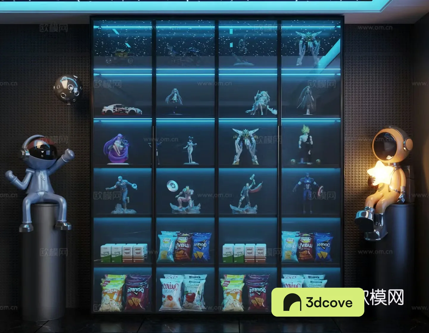Modern cartoon character display cabinet