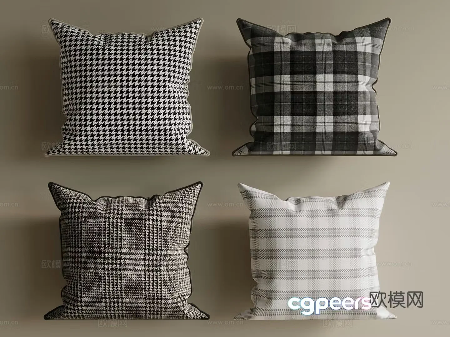 New Chinese style French pillow sofa pillow 3D model
