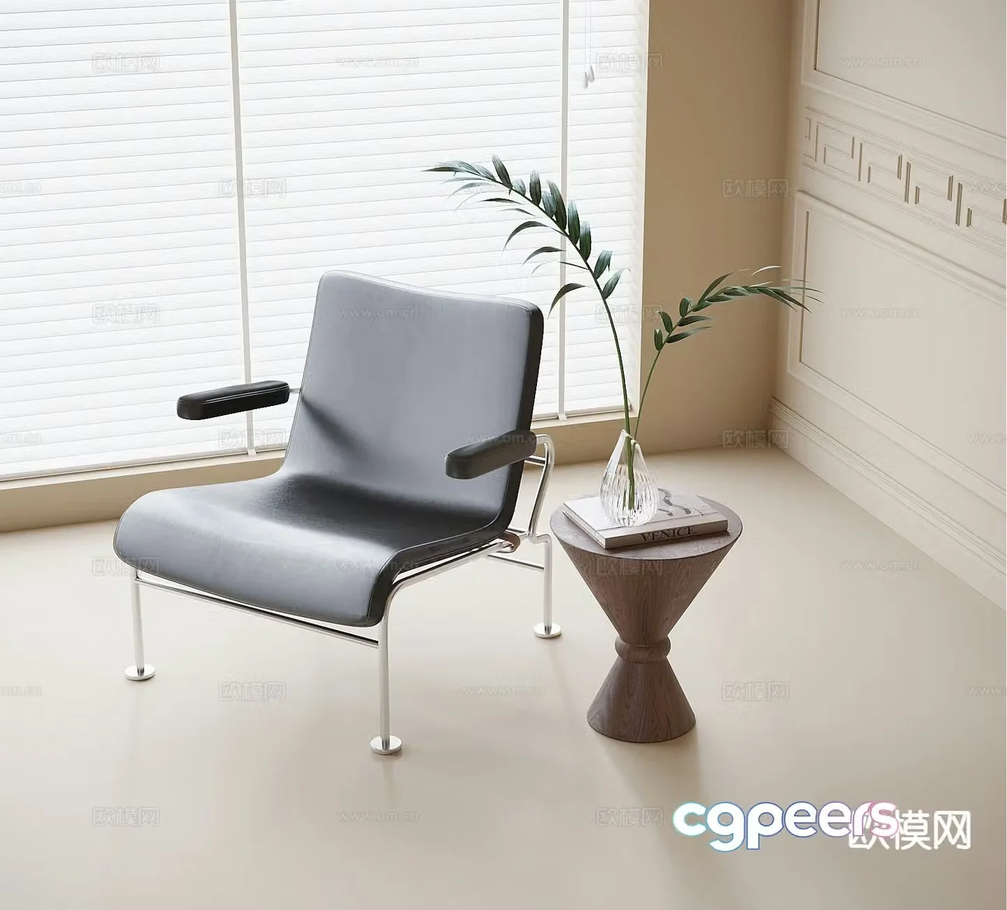 Modern chair leisure chair 3d model