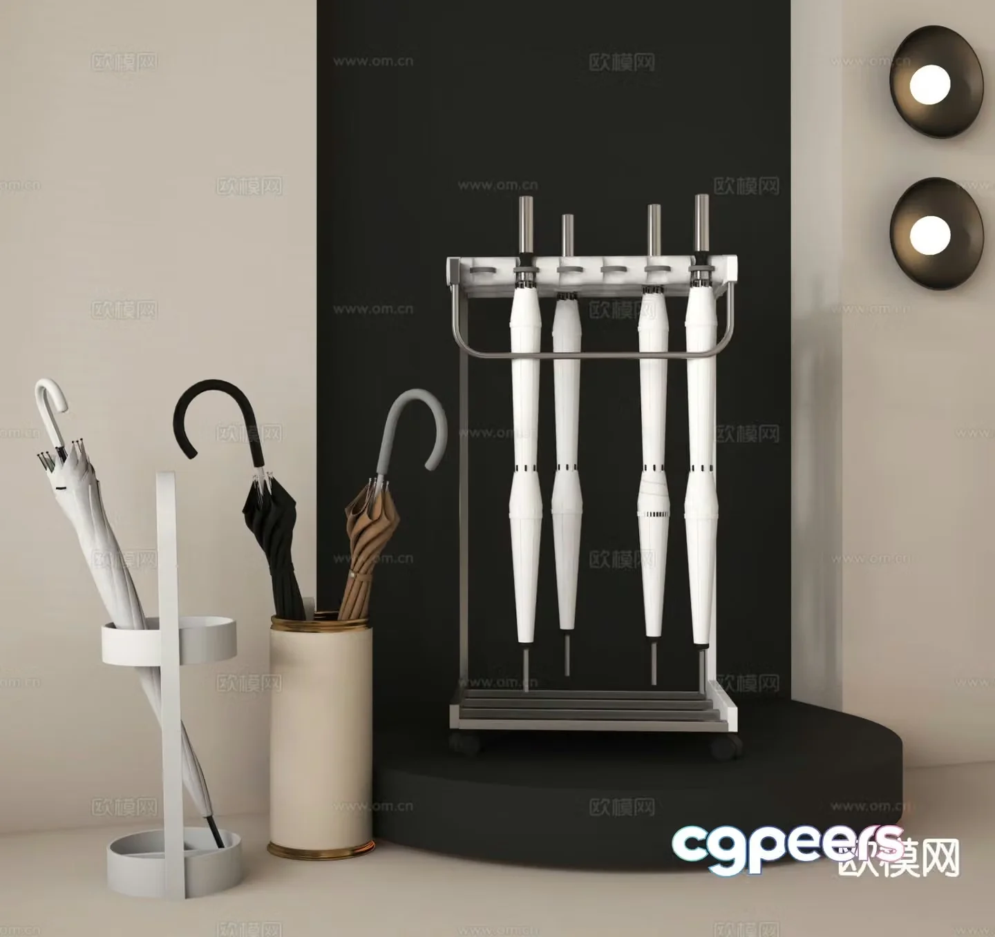 Umbrella umbrella stand umbrella storage bucket 3d model