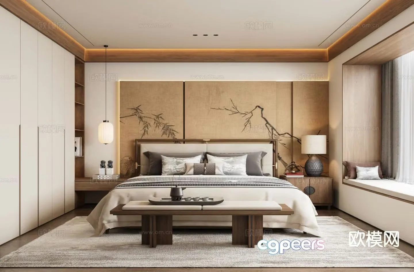 New Chinese bedroom Song’s aesthetic 3D model