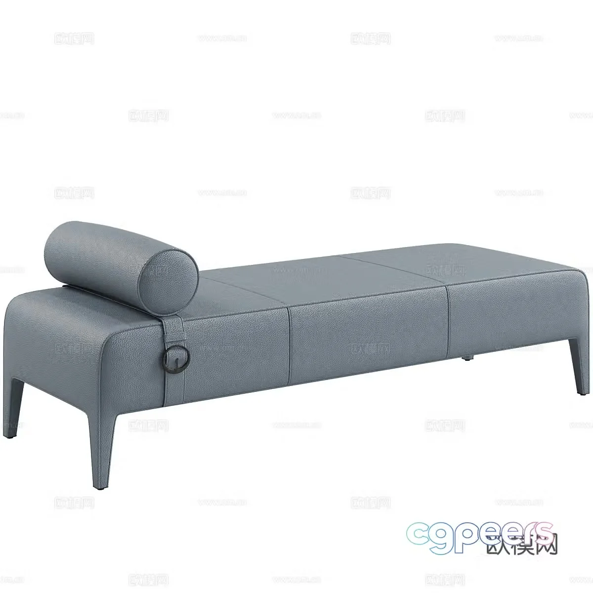 Modern footrest bedside stool 3d model