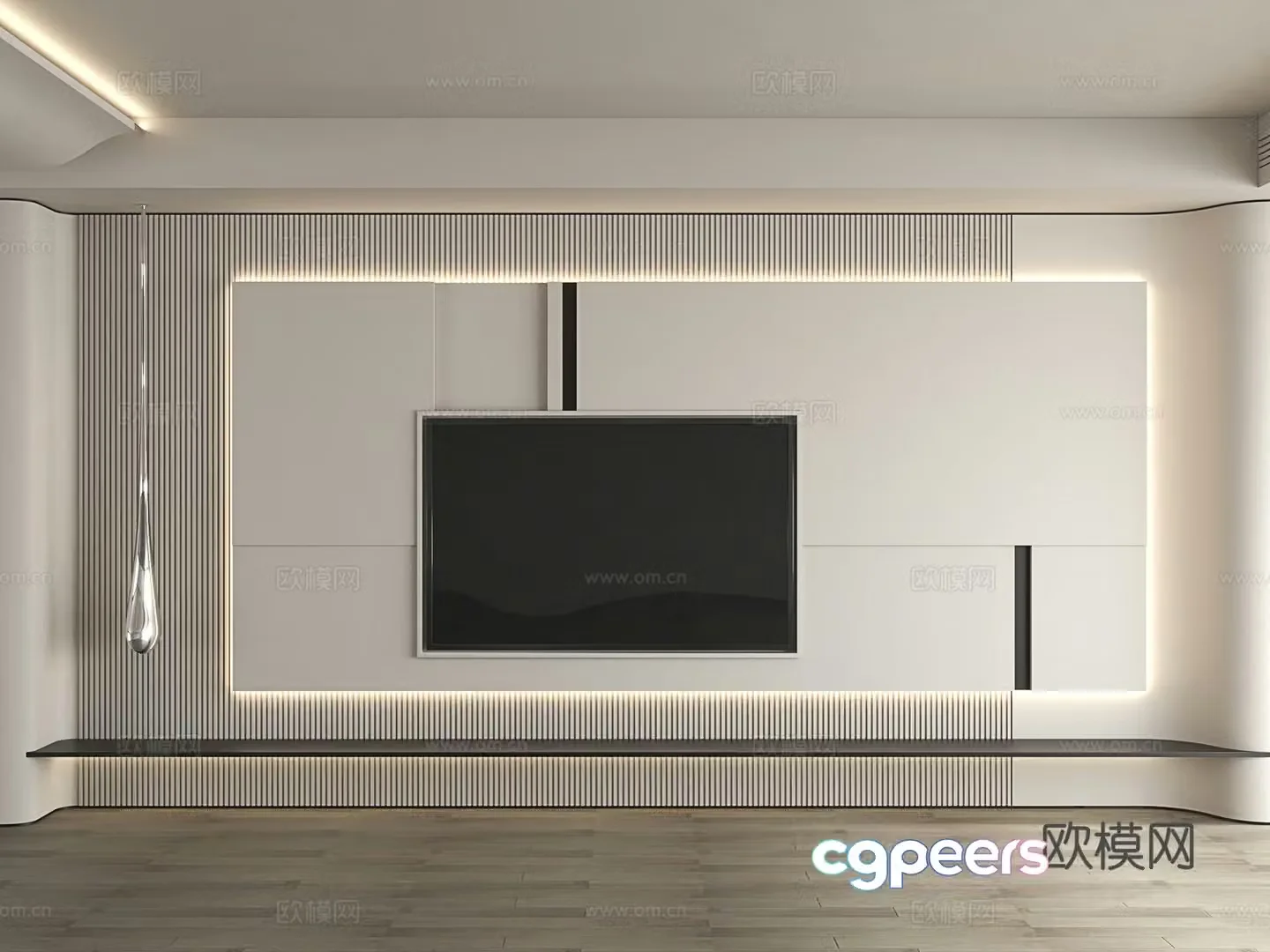 Modern TV background wall Simple TV background wall 3d model