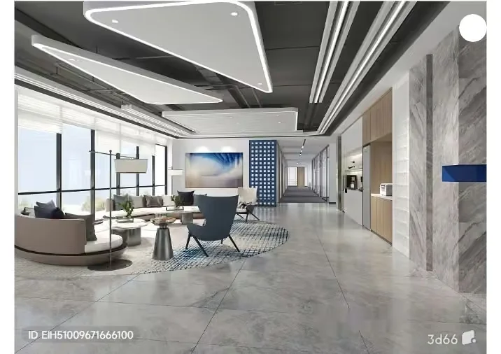Modern Office Lobby 3D Model – 7219 – VRAY Render