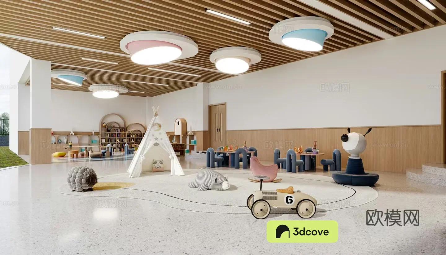 Modern kindergarten classroom