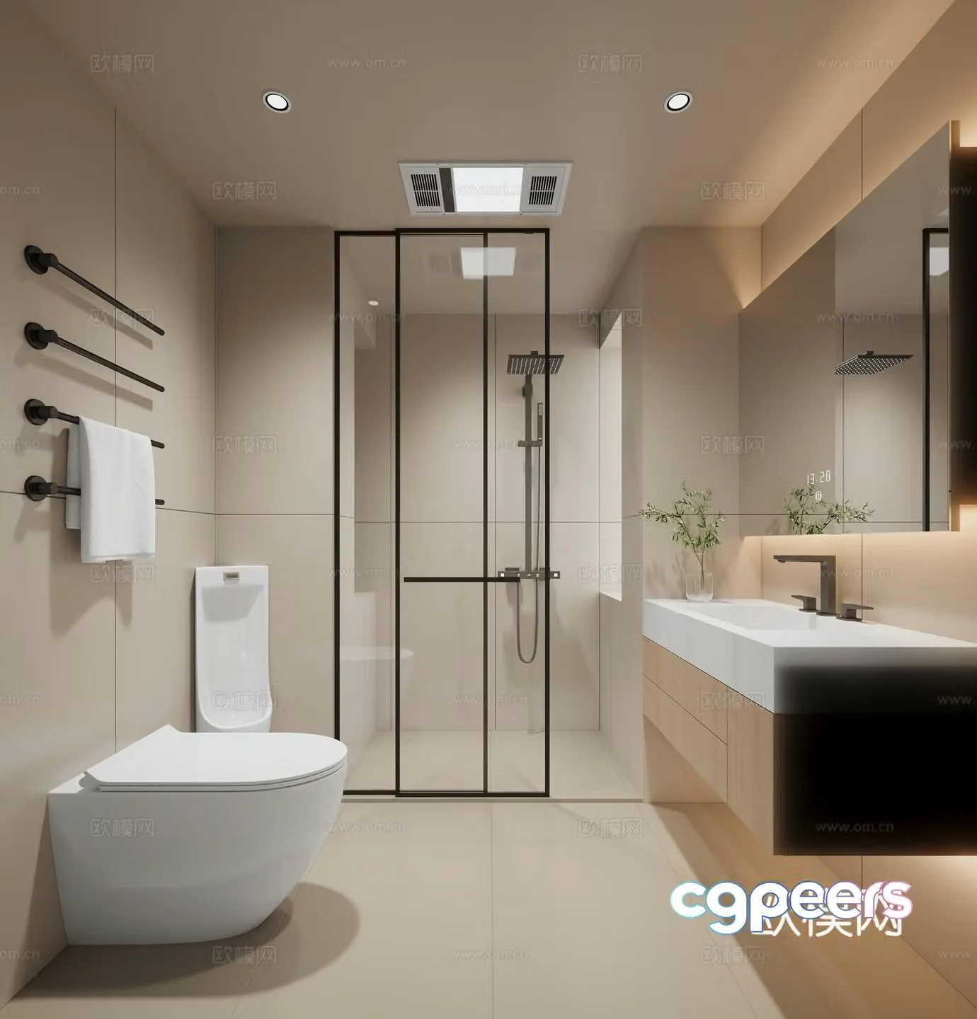 Modern bathroom 3d model