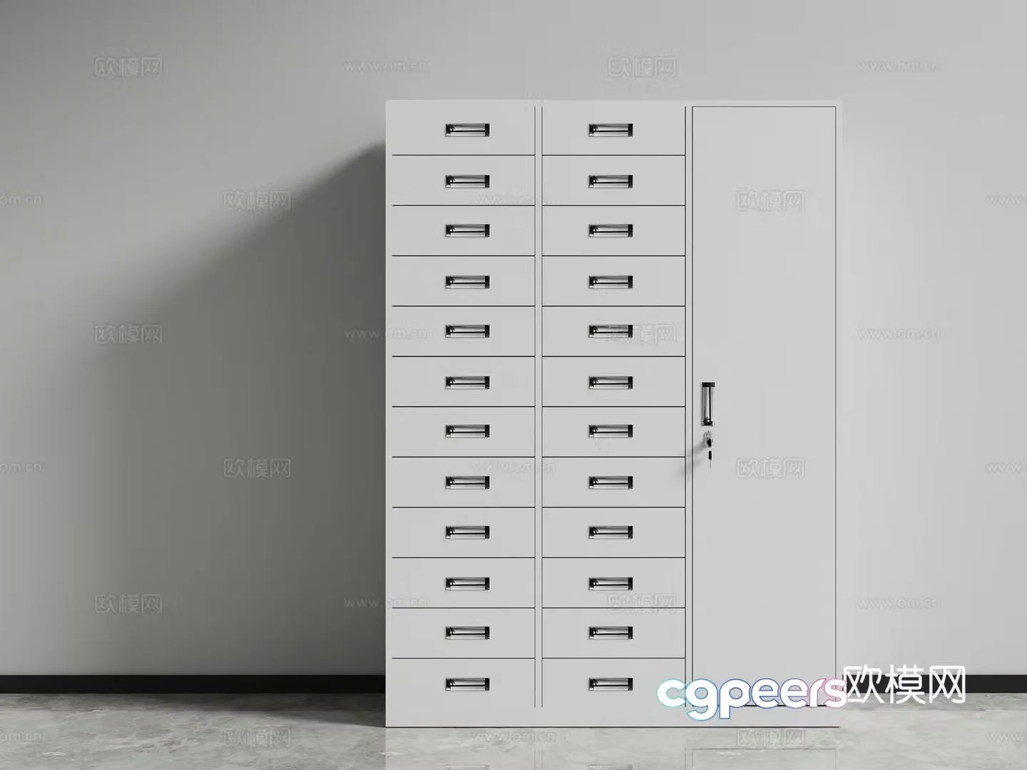 File cabinet locker iron cabinet 3d model