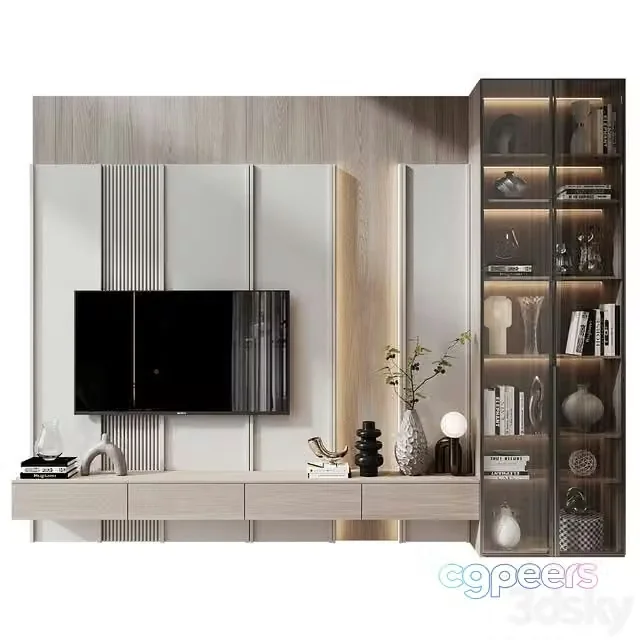 3ds Max Free – TV Shelf KTV207