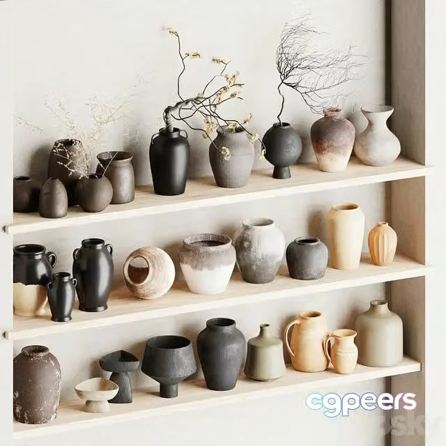 3ds Max Free – Set of decorative vases_002