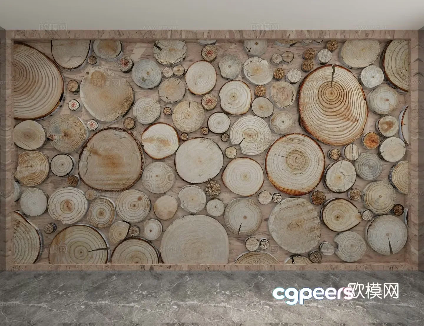 Modern background wall 3d model
