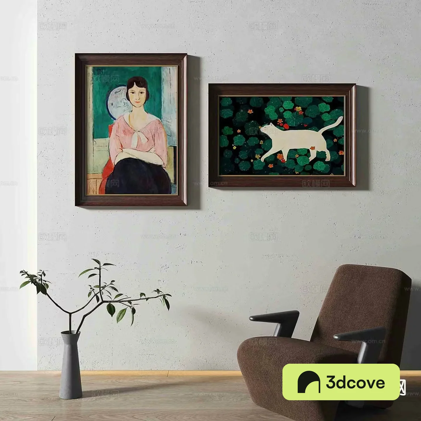 Medieval style figure painting oil painting decorative painting