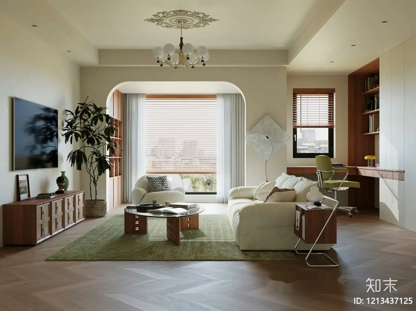Modern Living Room 3D Model – 5619 – VRAY Render