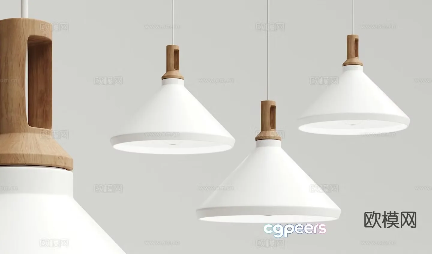 Nordic paint chandelier 3d model
