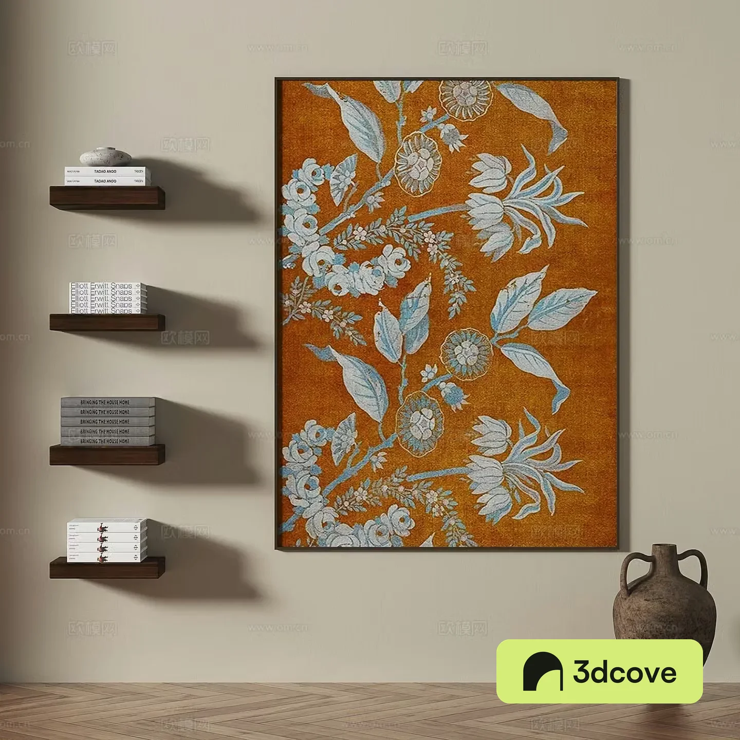 Medieval style decorative painting art painting hanging painting 3D model