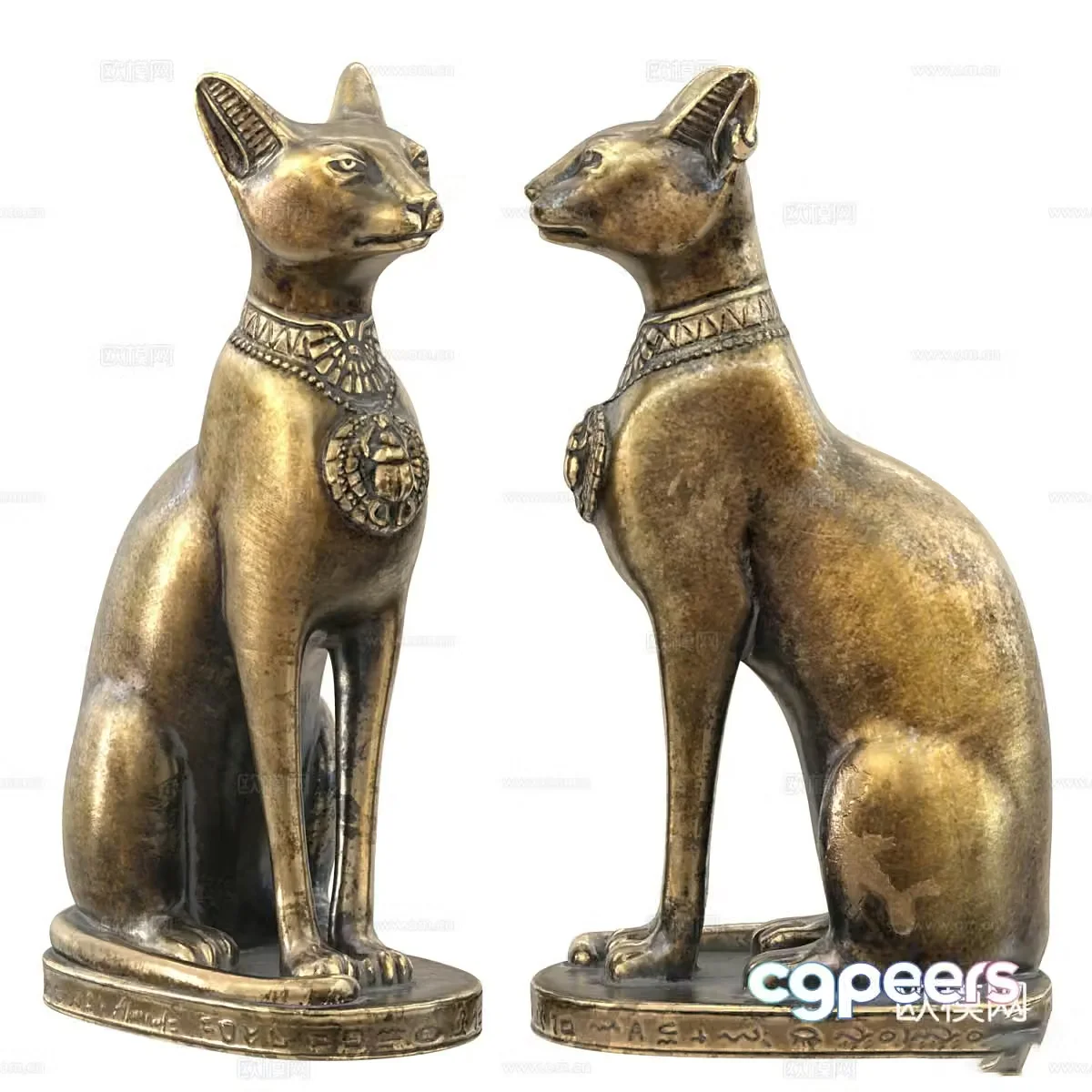 Egyptian cat statue 3d model