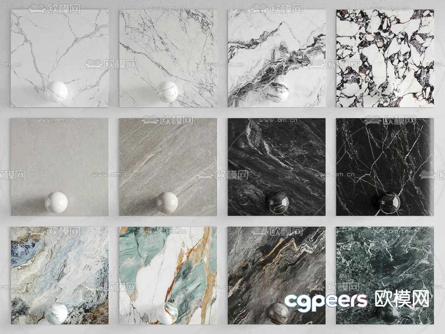 Marble texture floor stone 3d model