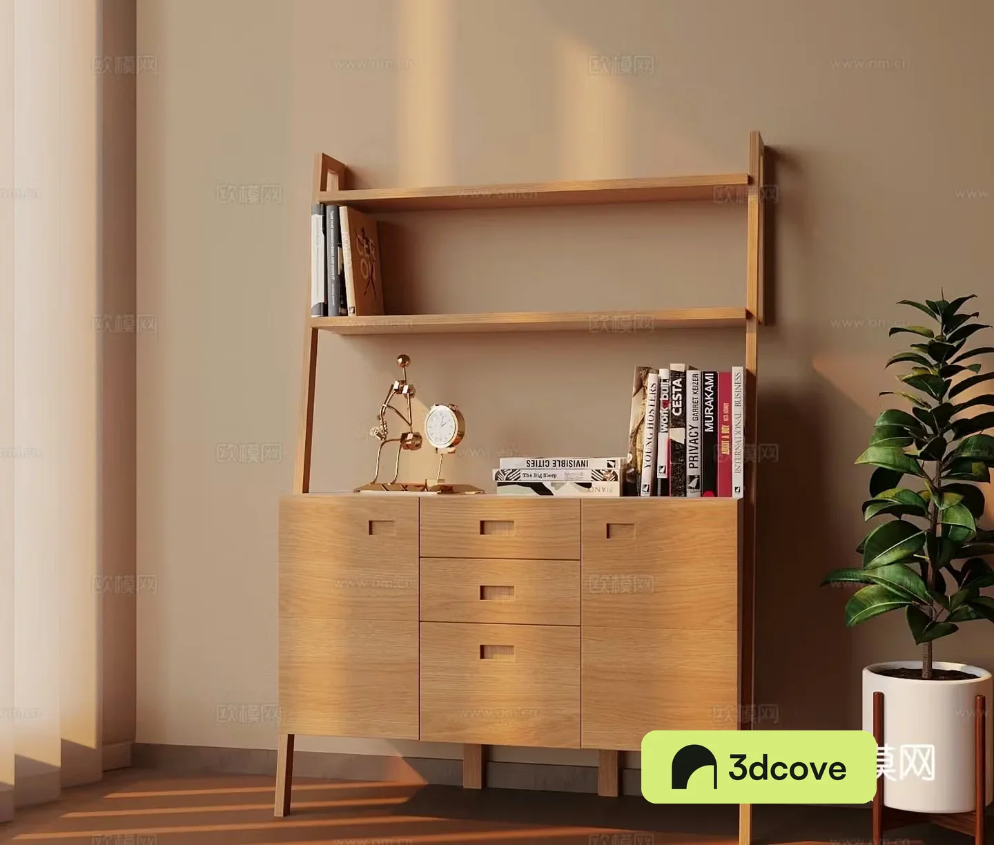 New Chinese style bookcase side cabinet finished cabinet