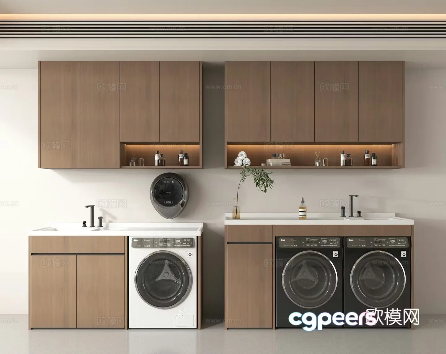 Washing cabinet wall-mounted washing machine drying machine 3D model