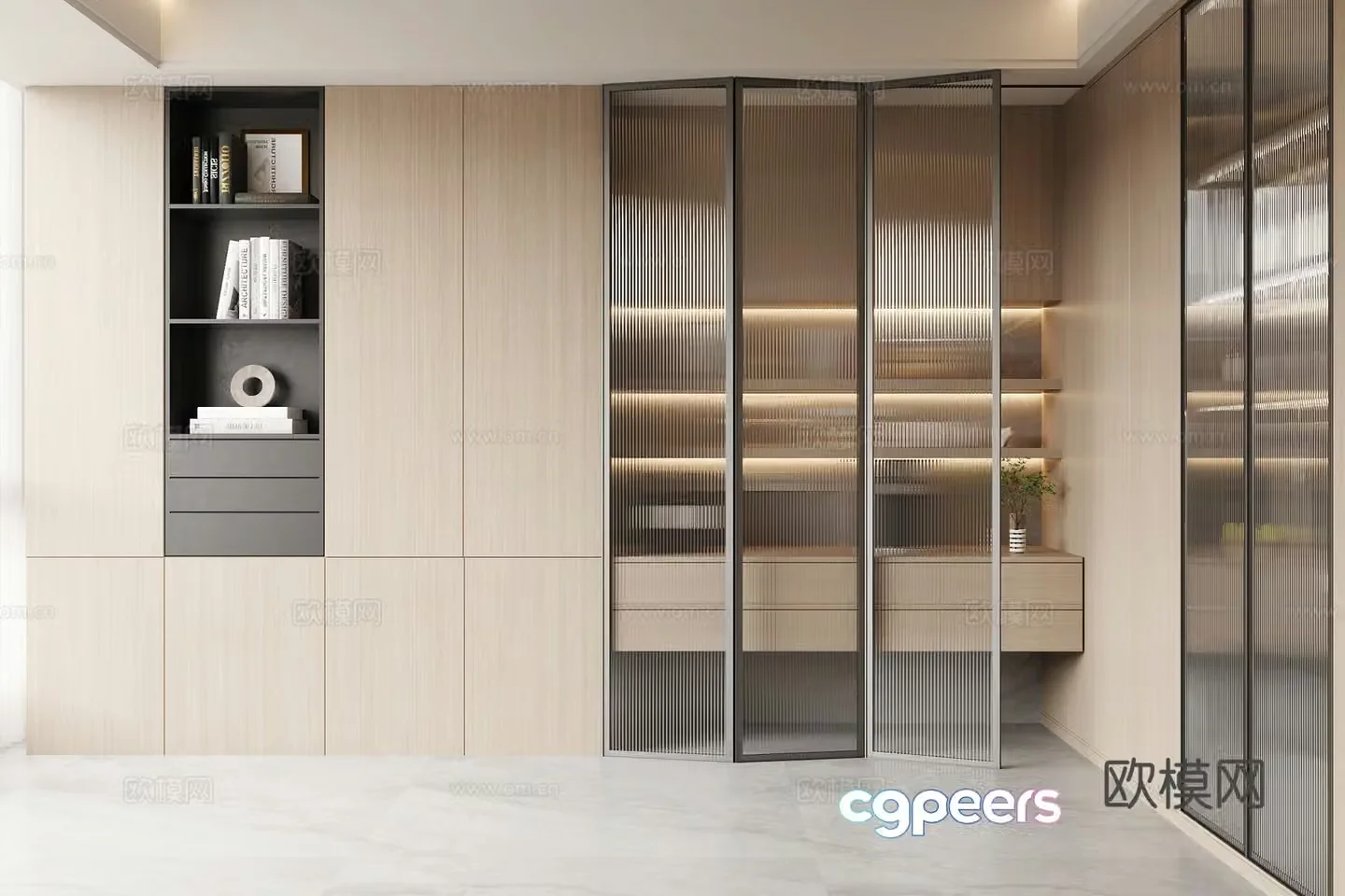 Modern wine cabinet 3d model