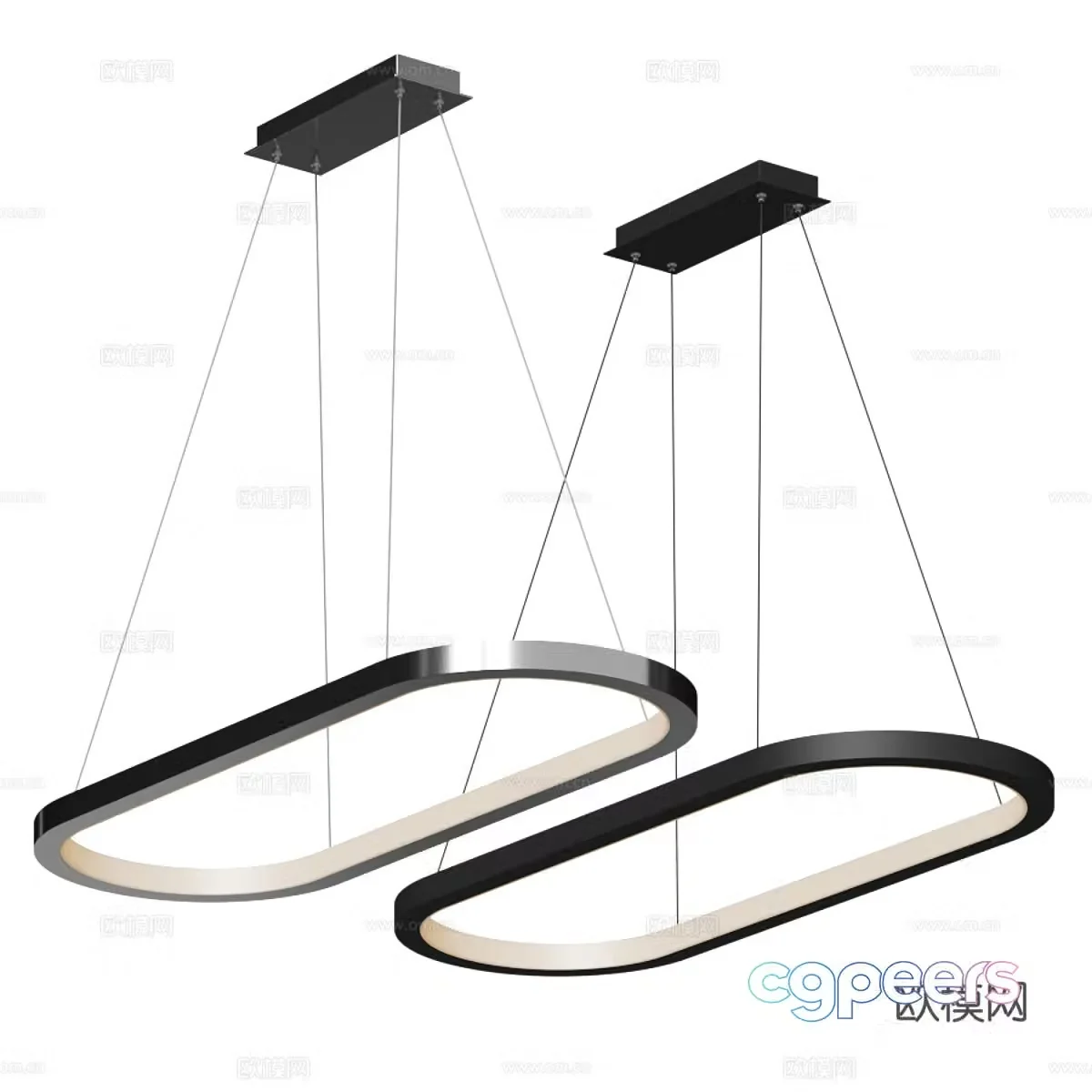 Modern Modern Forms Track Chandelier 3D Model
