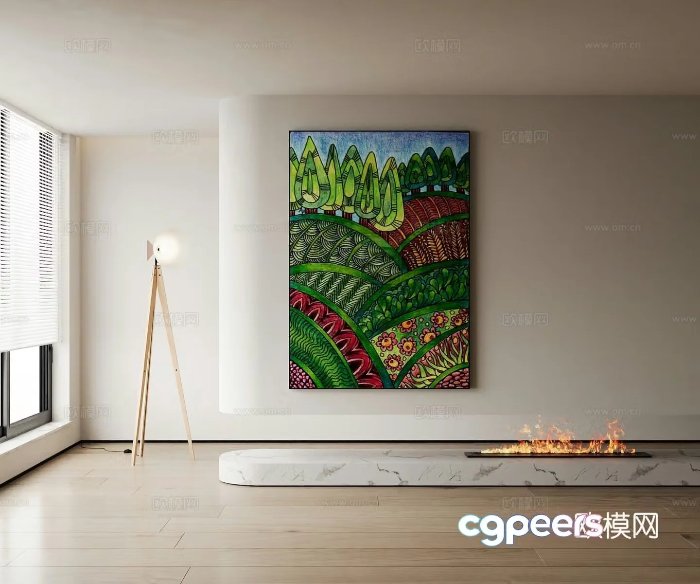 Modern decorative painting 3d model