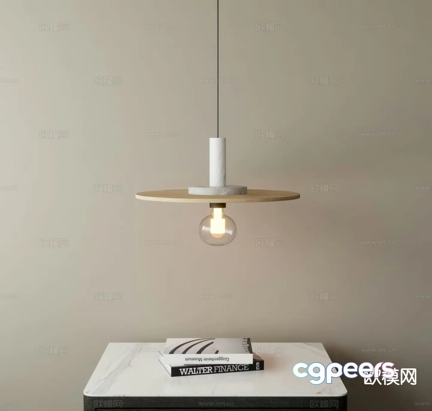 Modern chandelier bedside chandelier small chandelier 3d model