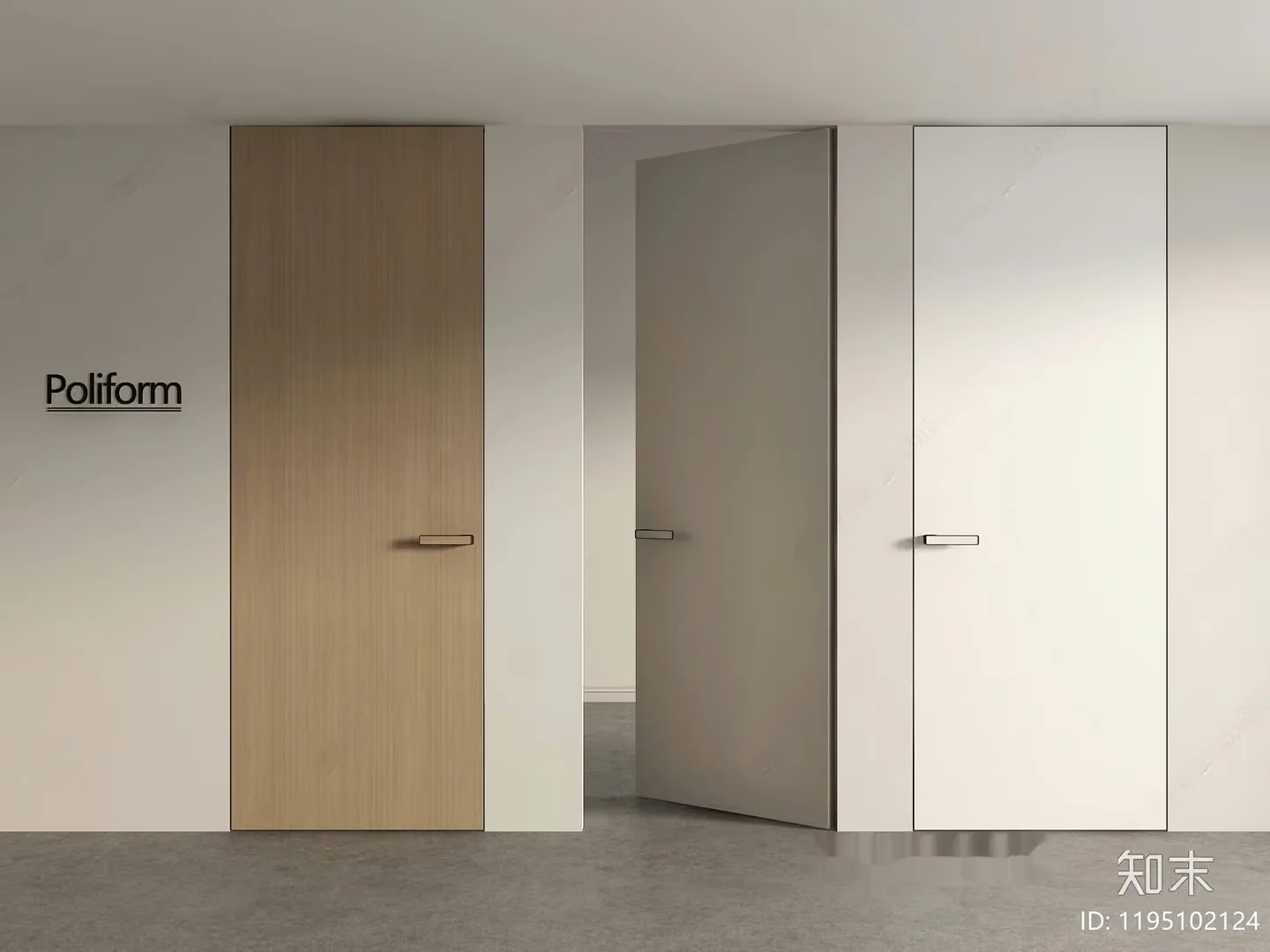 A White Door 3D Model – 23619 – VRAY Render