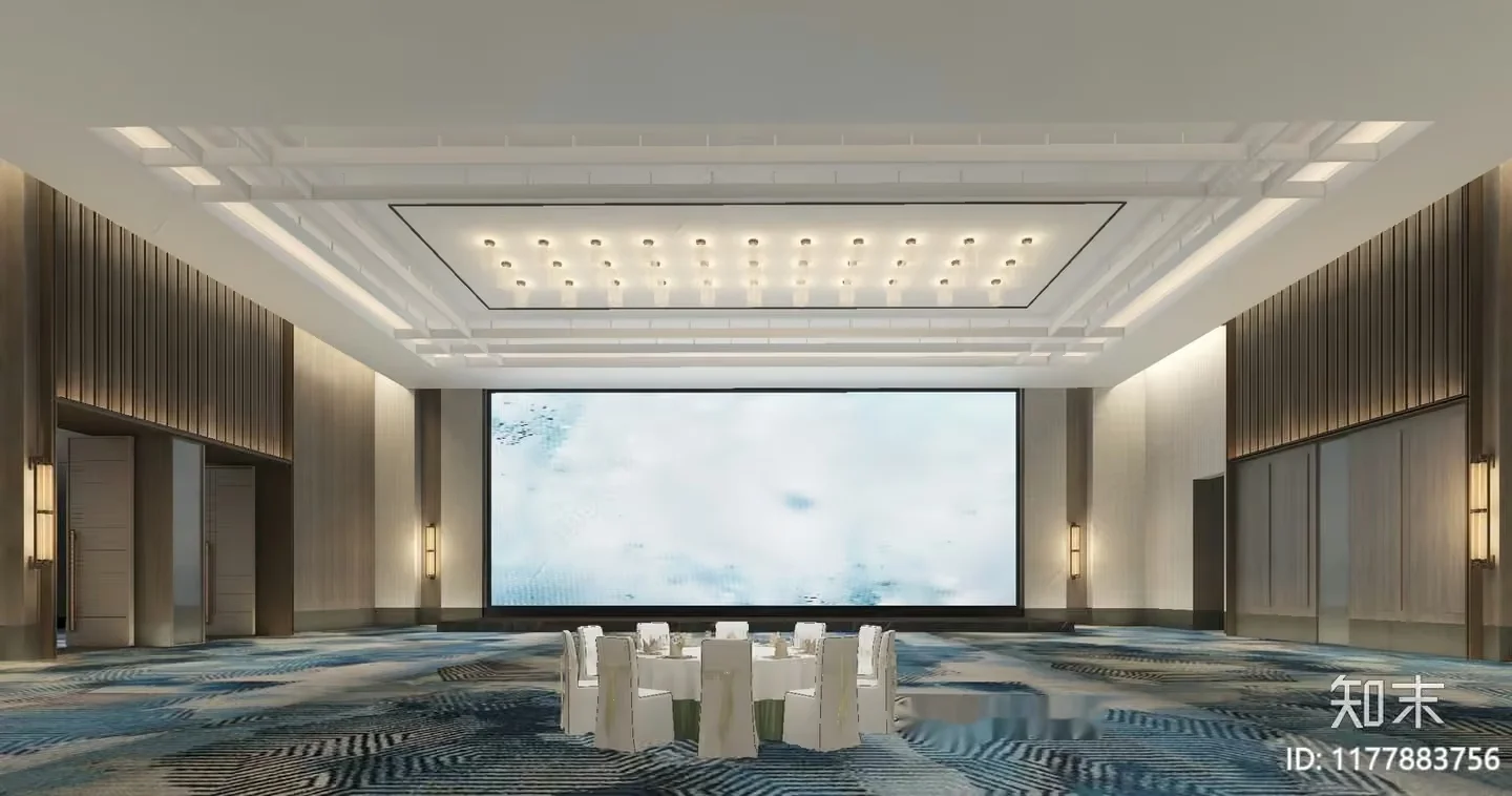 Large Conference Room 3D Model – 3394 – VRAY Render