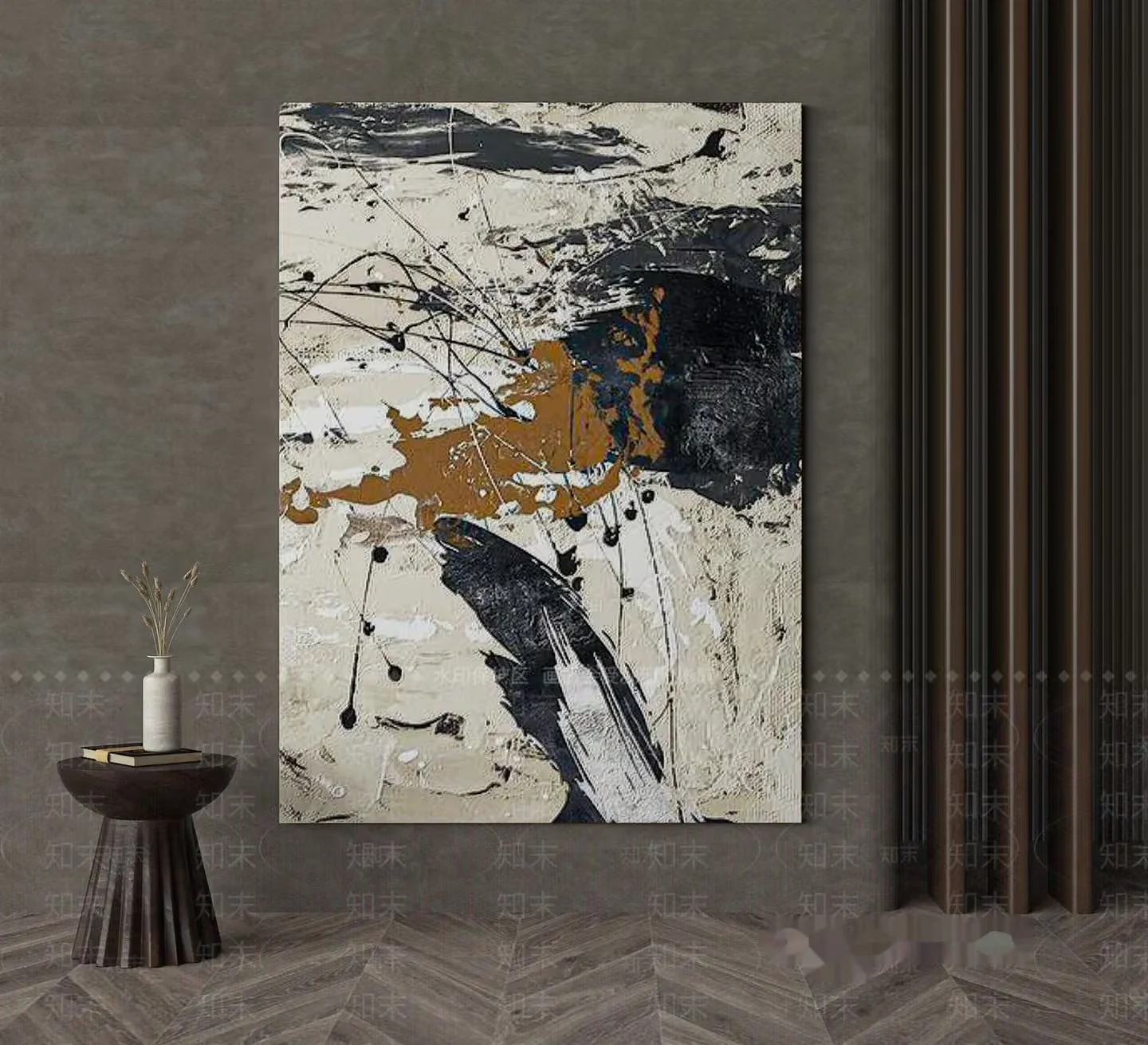 Modern Abstract Painting 3D Model – 3171 – VRAY Render