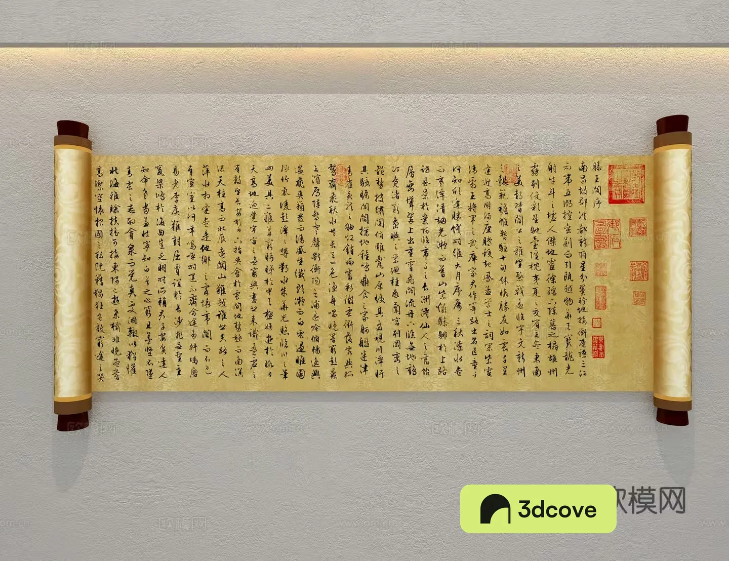 Chinese Lanting Preface scroll hanging paintings calligraphy and painting
