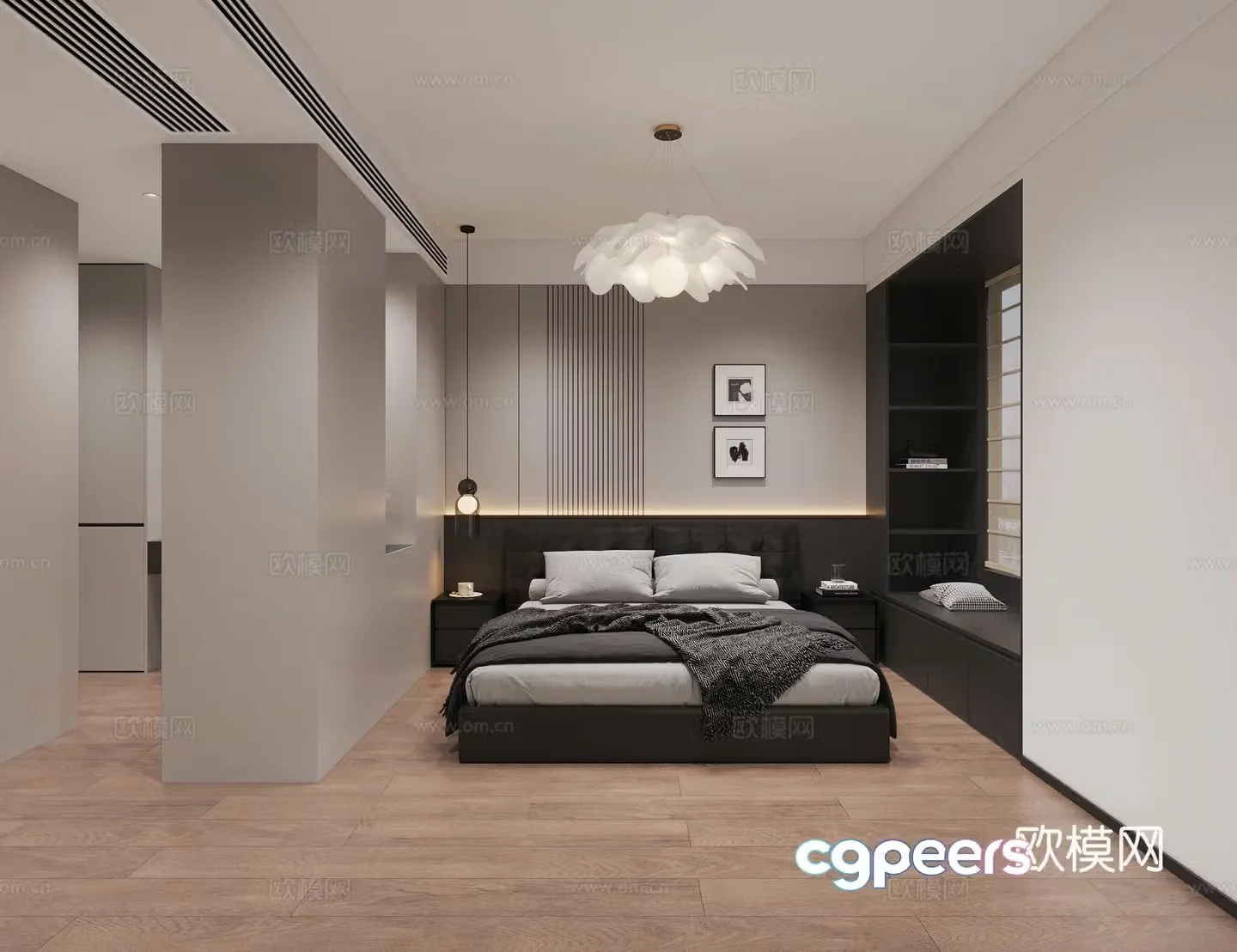 Italian style bedroom master bedroom 3d model
