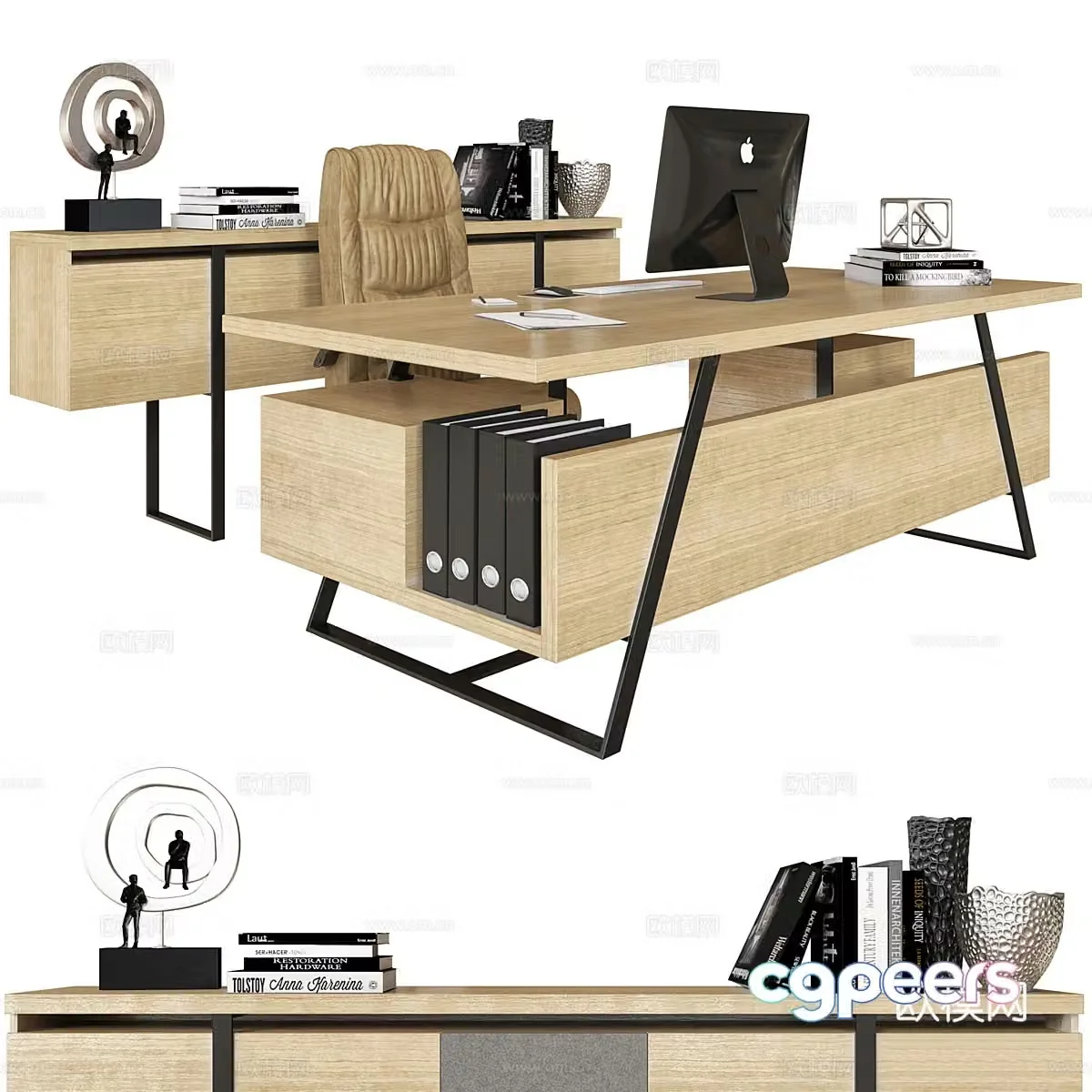 Modern Italian office desk chair 3d model
