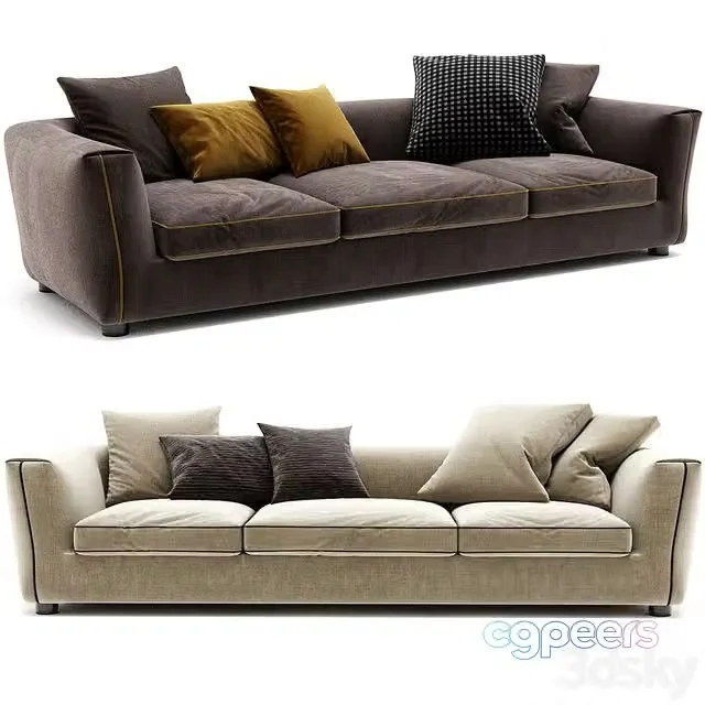 3ds Max Free – 291 DRESS UP Cassina Sofa