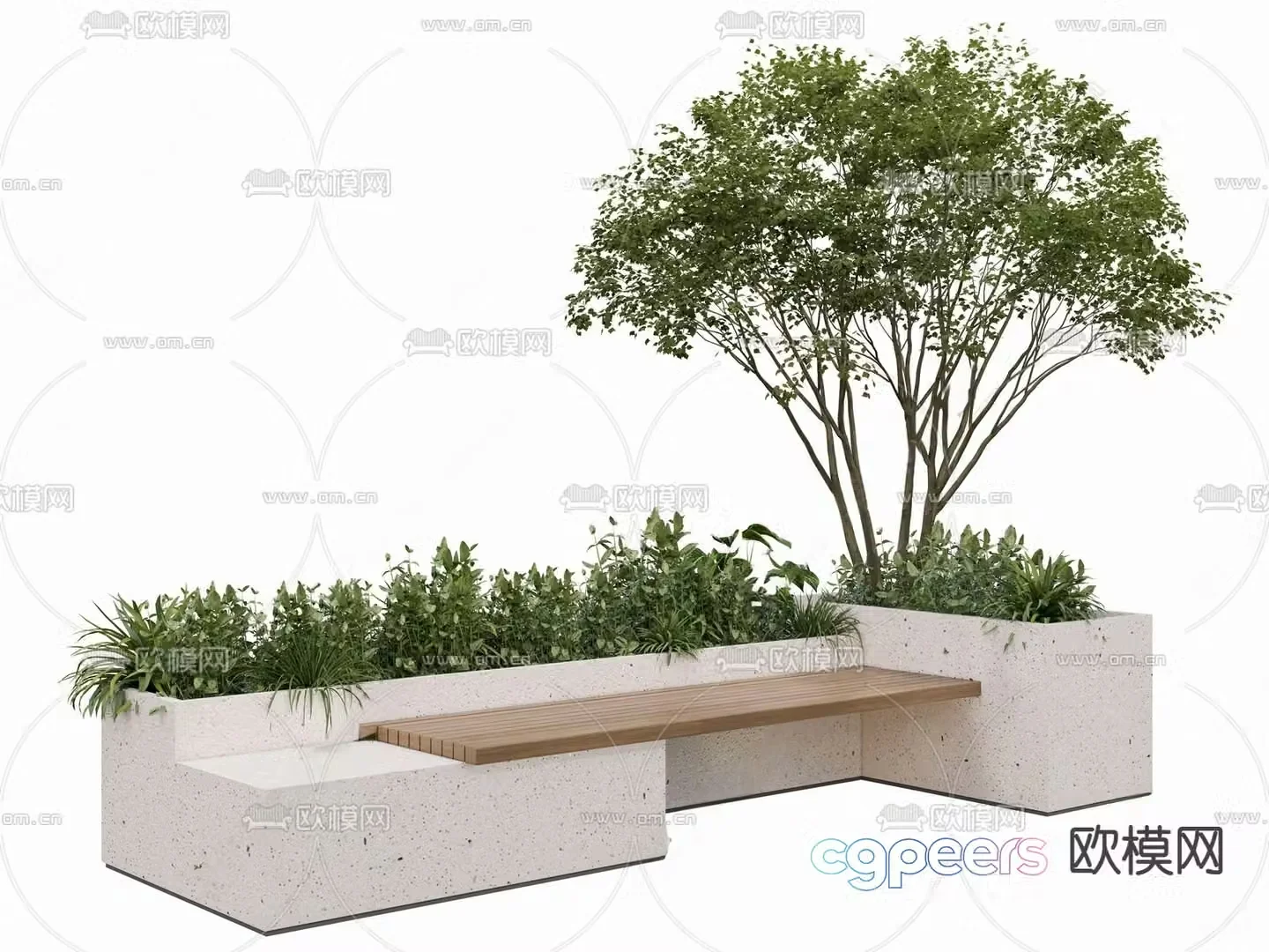 Landscape seat outdoor seat 3d model