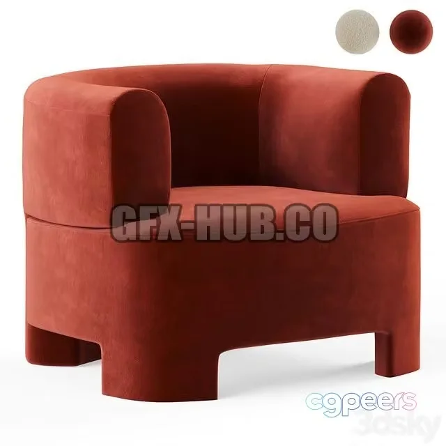3ds Max Free – Armchair La Redoute Darrel